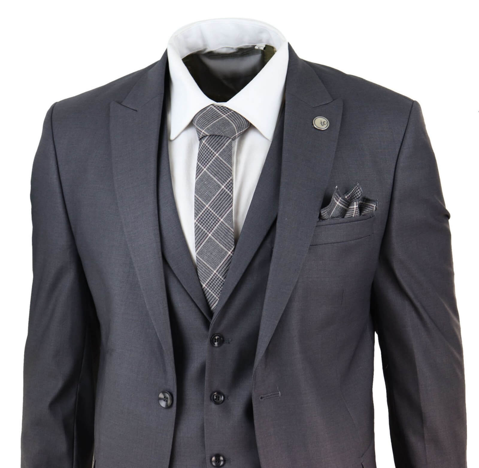 Buy Men Grey Textured Slim Fit Formal Two Piece Suit Online - 622144 |  Peter England