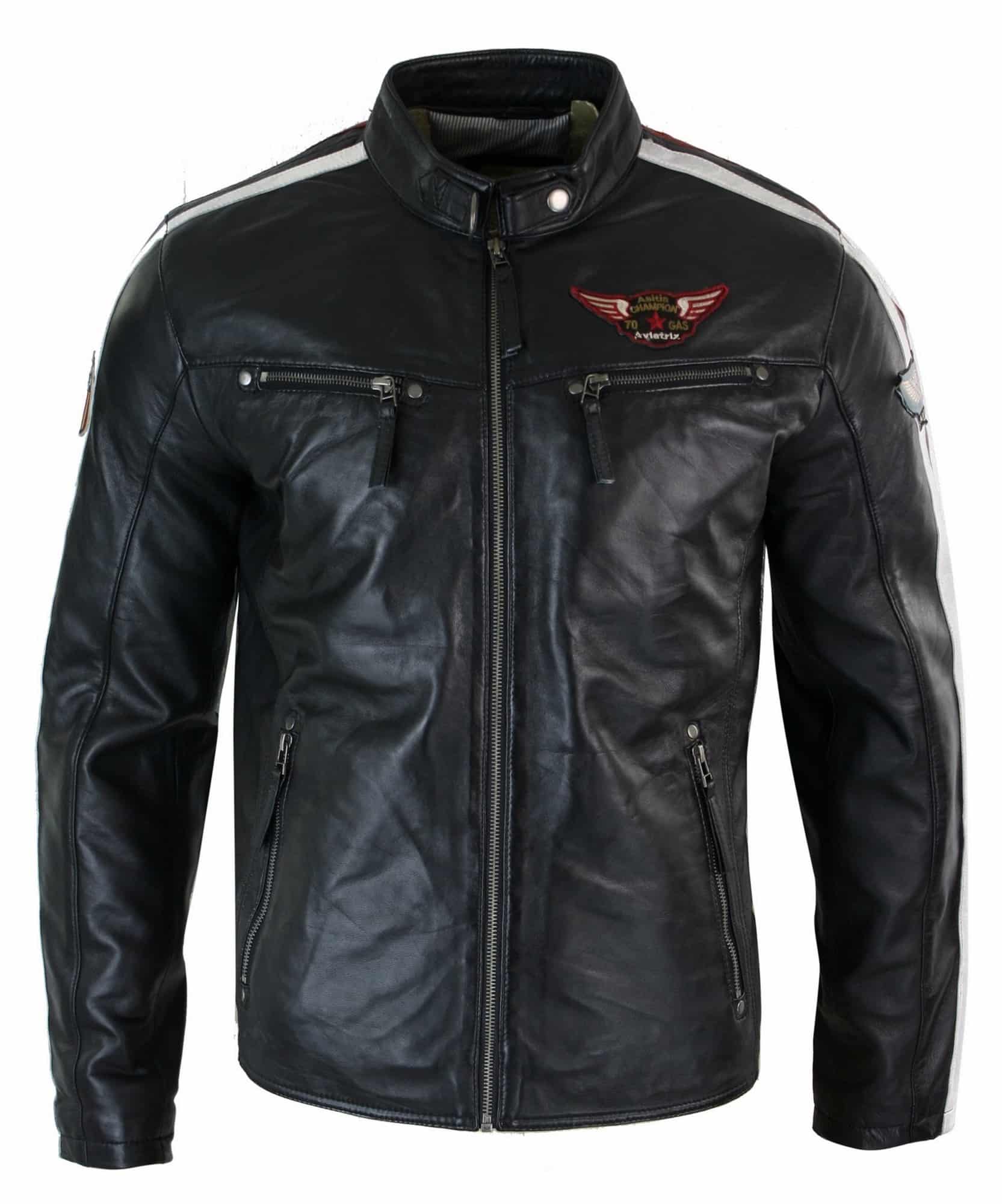 Leather Cowhide Racing Jacket – Extreme Biker Wear
