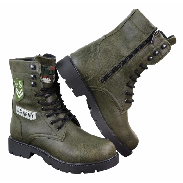 Mens U.S. Army Style Ankle Boots