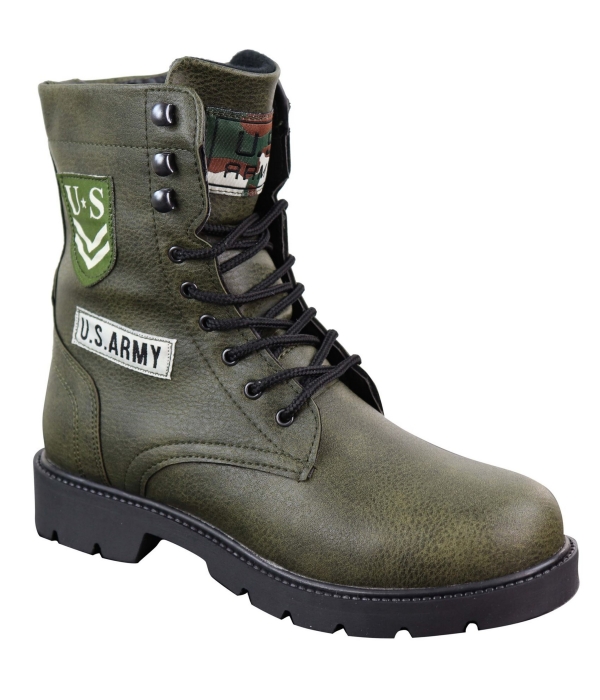 Mens U.S. Army Style Ankle Boots