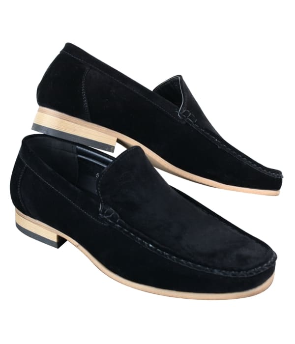 Patron 5588 Mens Smart Casual Slip On Square Suede Shoes Italian