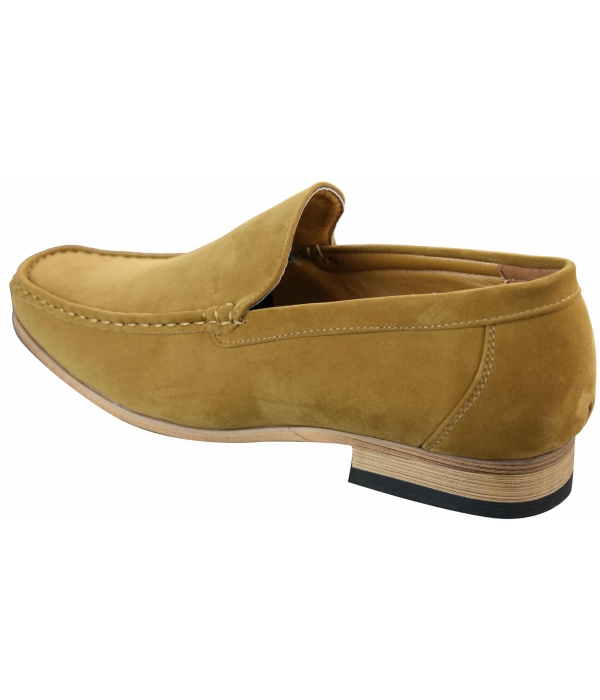 Patron 5588 Mens Smart Casual Slip On Square Suede Shoes Italian