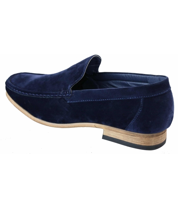 Patron 5588 Mens Smart Casual Slip On Square Suede Shoes Italian