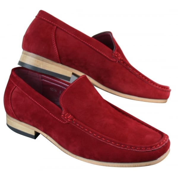 Patron 5588 Mens Smart Casual Slip On Square Suede Shoes Italian