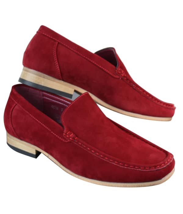 Patron 5588 Mens Smart Casual Slip On Square Suede Shoes Italian