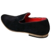 Mens Suede Leather PU Slip On Shoes Loafers Black Smart Casual
