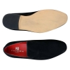 Mens Suede Leather PU Slip On Shoes Loafers Black Smart Casual