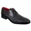 Men's Black Laced Faux Leather Shoes