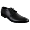 Mens Black Tan Brown Perforated PU Leather Laced Smart Casual Shoes