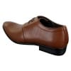 Mens Black Tan Brown Perforated PU Leather Laced Smart Casual Shoes