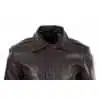 Mens Brown Leather Bomber Jacket