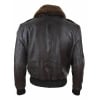 Mens Brown Leather Bomber Jacket