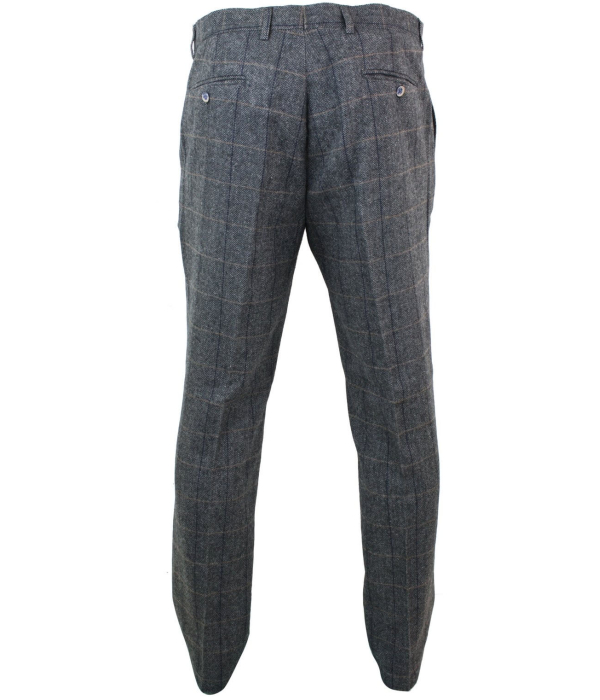 Albert - Men's Grey Tweed Trousers