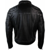 Real Leather Punk Rock Cross Zip Mens Biker Jacket Vintage Retro Effect