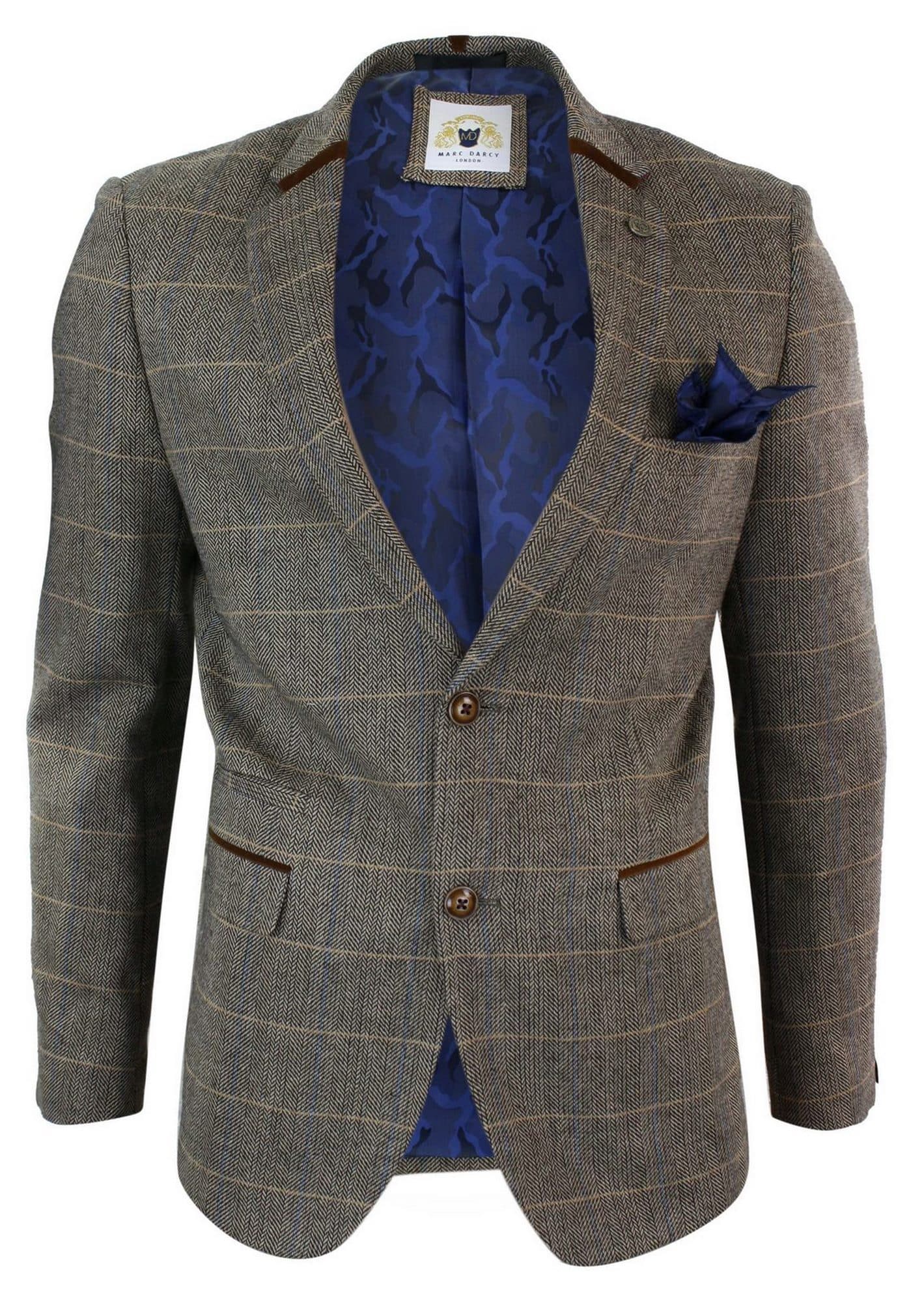 Donegal Tweed Blue Check Jacket Long | Blarney-vdbnhatranghotel.vn