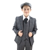 Boys Grey Tweed 3 Piece Peaky Blinders Suit Albert - Wedding Suit