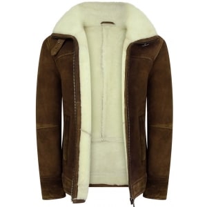 Men’s Tan-Brown Shearling Sheepskin Jacket