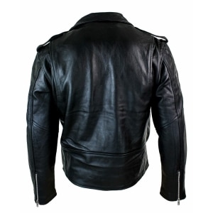 Real Leather Brando Hide Mens Cow Hide Original Cross Zip Brando Biker ...