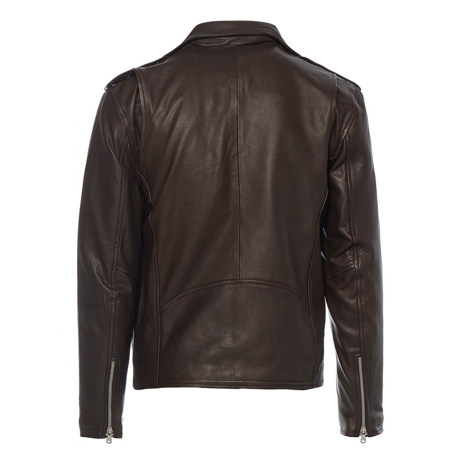 Real Leather Brando - Mens Cross-Zip Brando Jacket-Brown: Buy Online ...