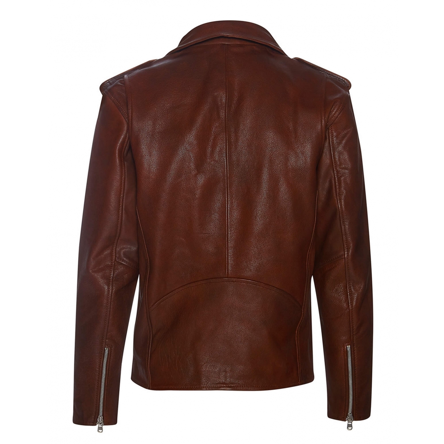 Real Leather Brando - Mens Cross-Zip Brando Jacket-Timber: Buy Online ...