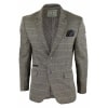 Mens Herringbone Check Vintage Blazer - Cavani Albert-Tan