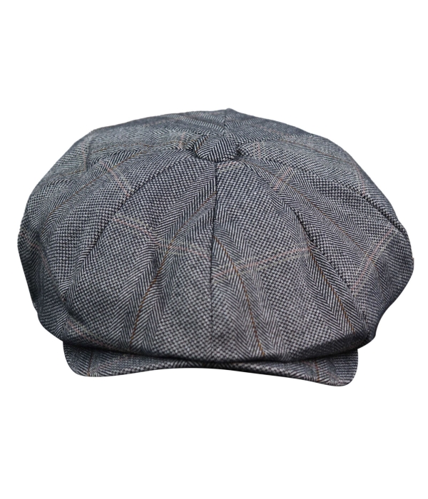 Men's 8 Panel Peaky BlindersTweed Flat Cap - Cavani Connall