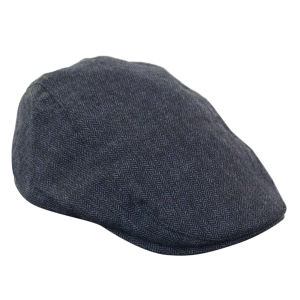 Cavani Martez Hat – Mens Grandad Hat Navy Blue Flat Cap Herringbone Vintage Retro Del Boy Classic Gatsby Peaky Blinders