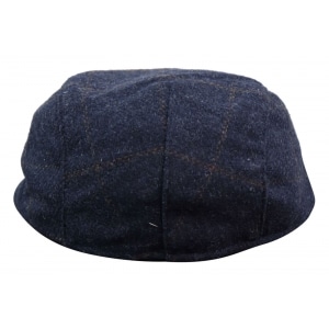 Cavani Kempson Flat Cap - Mens Tweed Wool Check Grandad Hat Vintage ...