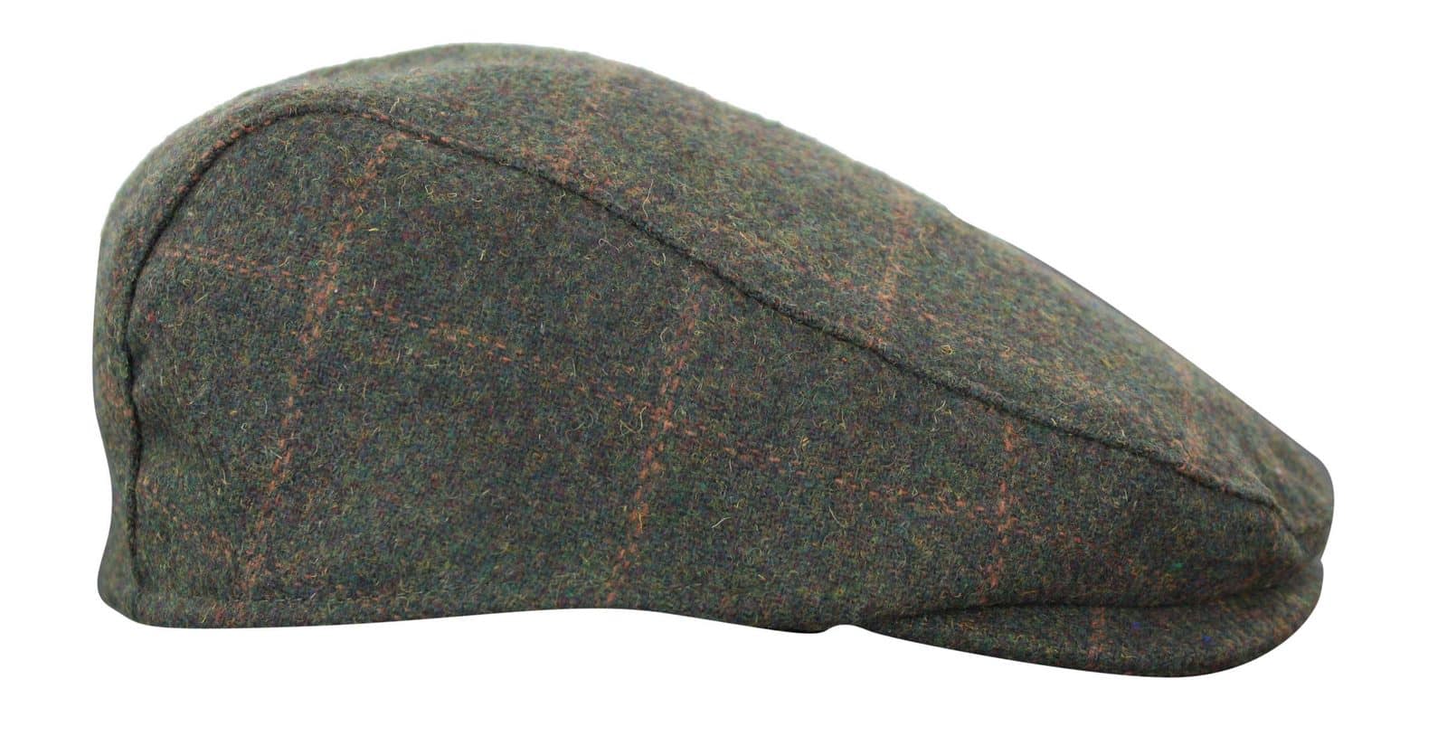 Cavani Kempson Flat Cap - Gentleman Grandad Vintage Mens Olive Wool Blue: United Tweed Hat States - Check Online Buy Happy - Green/Navy