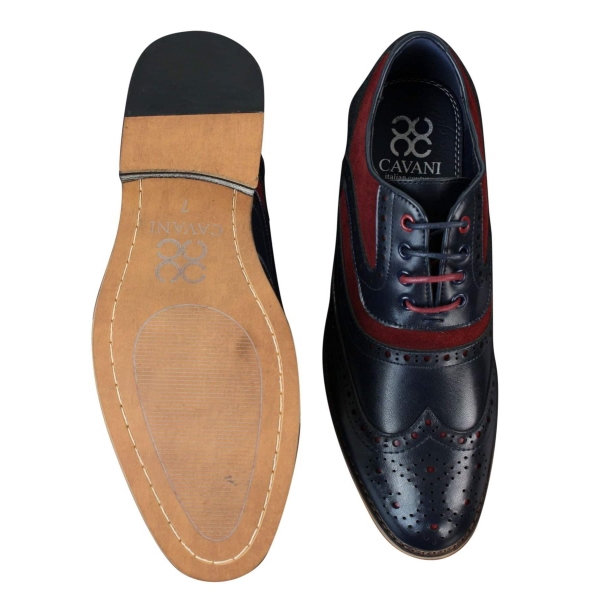 Mens Real Leather & Suede Laced Gatsby Brouges Smart Casual Designer Retro Shoes