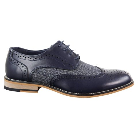 Cavani Horatio - Men's Tweed & Leather Oxford Shoes: Buy Online - Happy ...