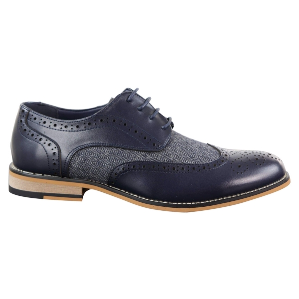 Cavani Horatio - Men's Tweed & Leather Oxford Shoes