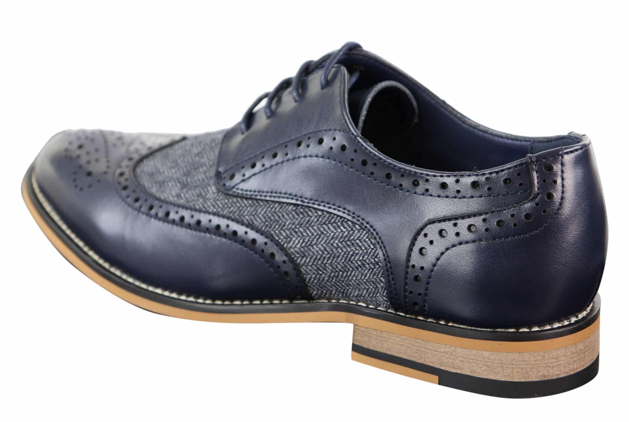 Cavani Horatio - Men's Tweed & Leather Oxford Shoes | Happy Gentleman
