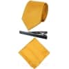 Cavani Satin Tie - Mens Matching Satin Silk Tie Hanky Hankerchief & Tie Clip Polka Dot Wedding Prom Office