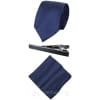 Cavani Satin Tie - Mens Matching Satin Silk Tie Hanky Hankerchief & Tie Clip Polka Dot Wedding Prom Office