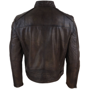 Real Leather Brown Classic Mens Racer Jacket - Brown Racer: Buy Online ...