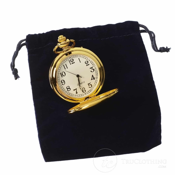 Classic 1920's Vintage Peaky Blinders Pocket Watch with Chain-Gold