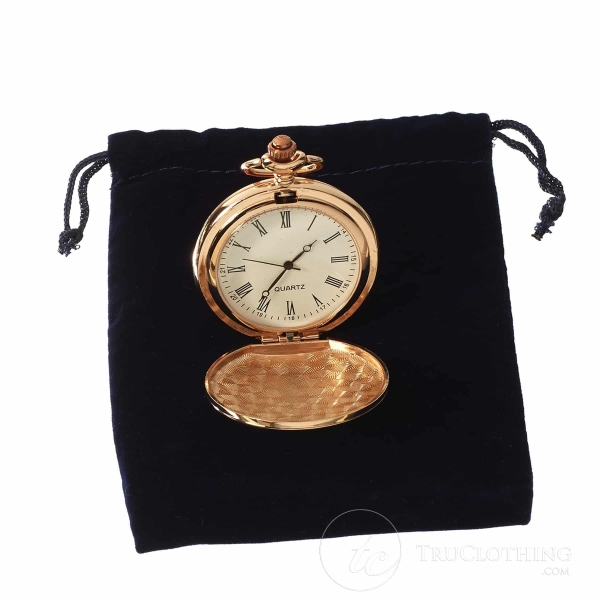 Classic 1920's Vintage Peaky Blinders Pocket Watch with Chain-Rose Gold
