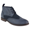 Mens Leather & Tweed Laced Ankle Boots