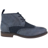Mens Leather & Tweed Laced Ankle Boots