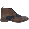 Mens Leather & Tweed Laced Ankle Boots