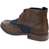 Mens Leather & Tweed Laced Ankle Boots