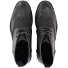 Mens Leather & Tweed Laced Ankle Boots