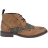 Mens Leather & Tweed Laced Ankle Boots