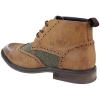 Mens Leather & Tweed Laced Ankle Boots