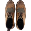 Mens Leather & Tweed Laced Ankle Boots
