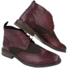 Mens Leather & Tweed Laced Ankle Boots