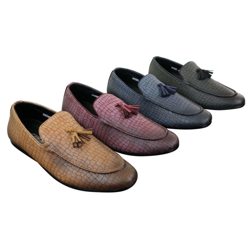 snakeskin backless loafers