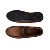 Mens Real Leather Designer Slip On Loafers Smart Casual Shoes Vintage Retro