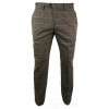 Dx-7 - Men's Tweed Check Trouser Herringbone Tan Brown Regular